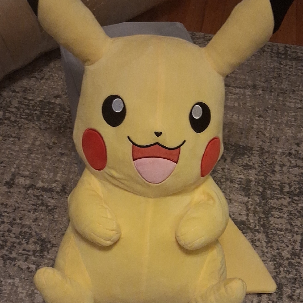 Pokemon Pikachu Yellow and Red Stuffed Animal